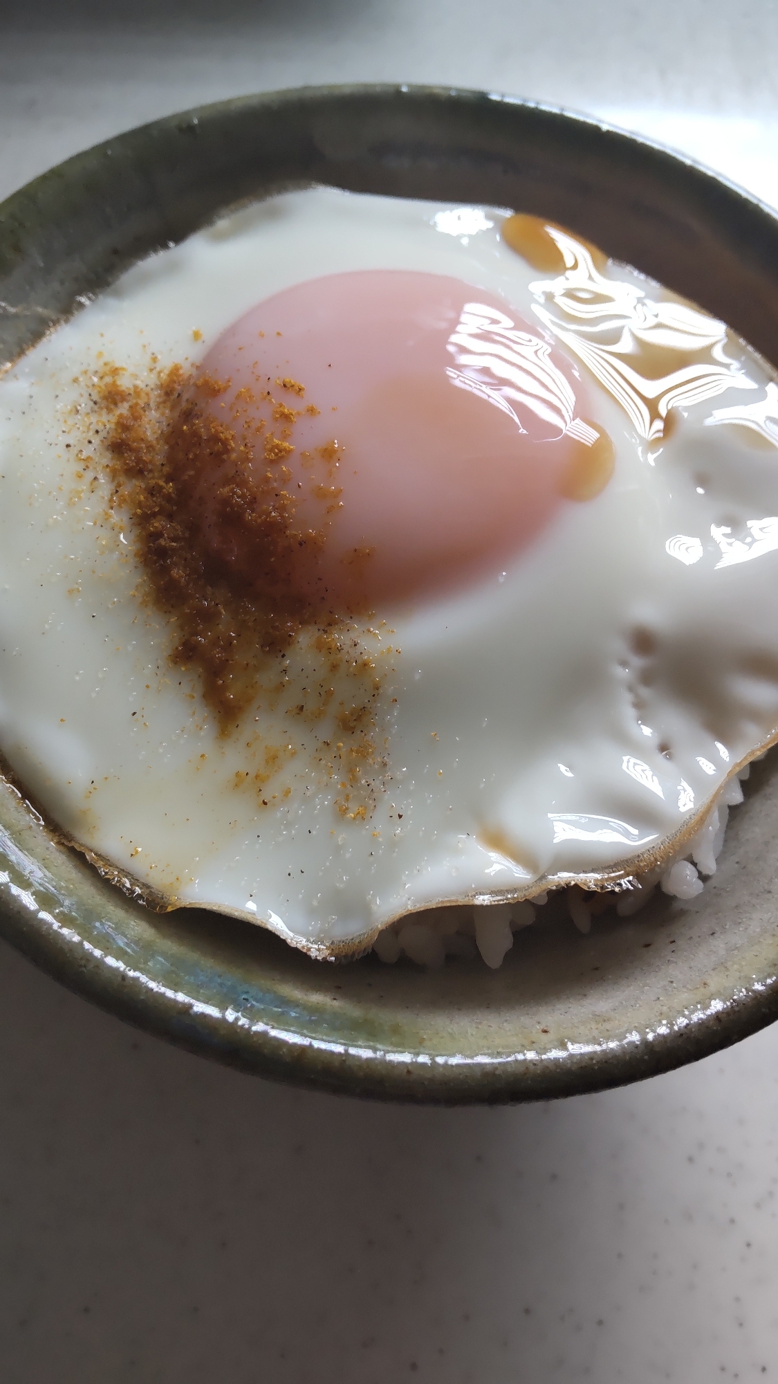 カレー風味de目玉焼き丼☆