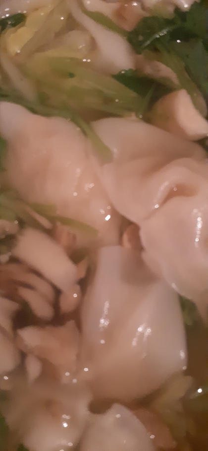 ある具材でかさ増し!スープ餃子★