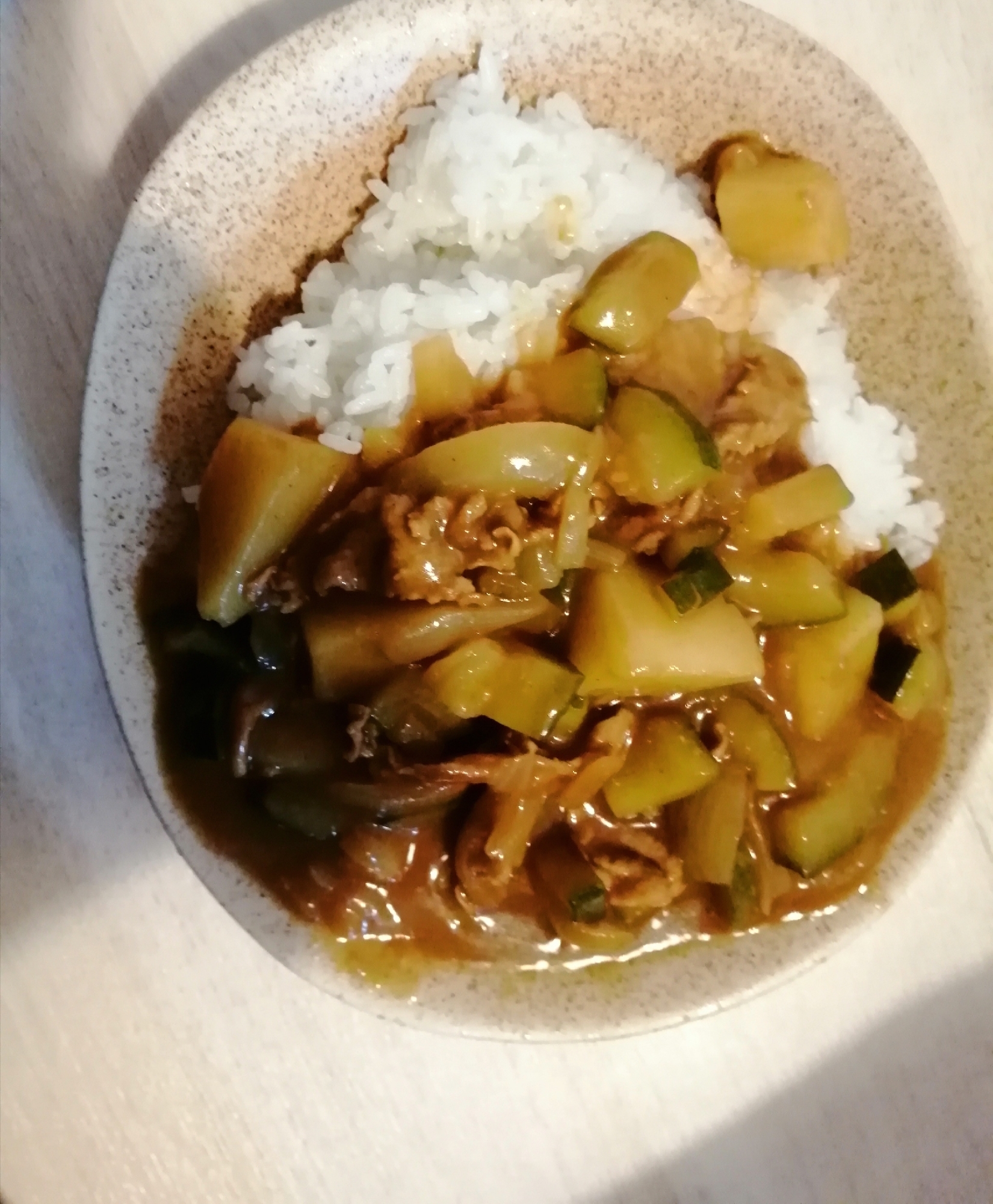 豚肉ズッキーニカレー