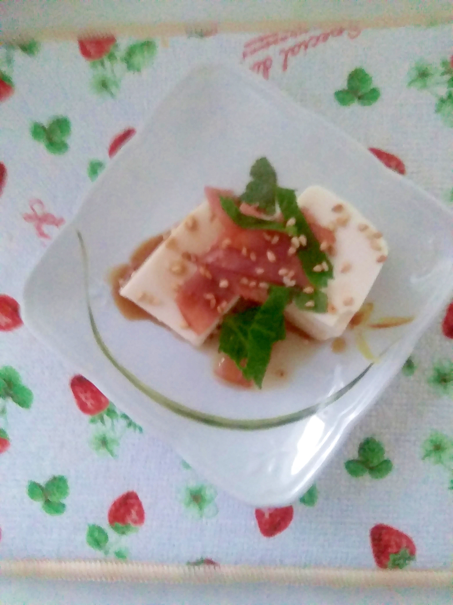 中華和え！ハムステーキの冷やっこ