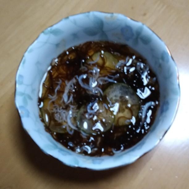 もずく酢とじゃこときゅうりの酢の物