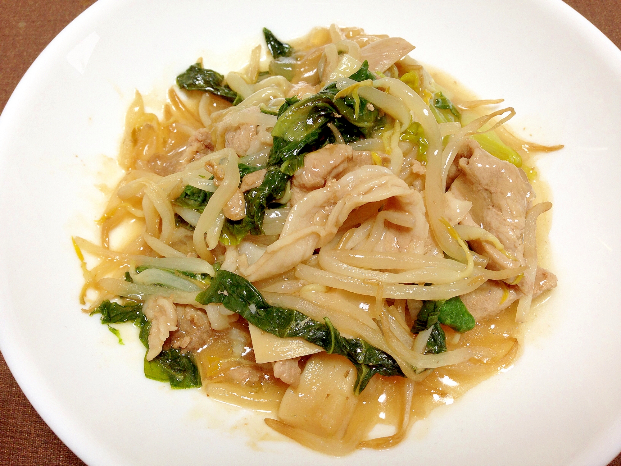 ご飯がすすむ☆豚肉とチンゲン菜の中華あんかけ