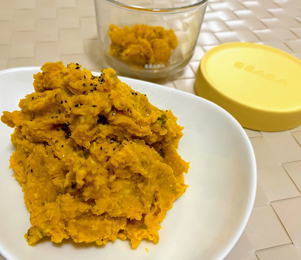 【離乳食中期】取分け◎ささみとかぼちゃのサラダ