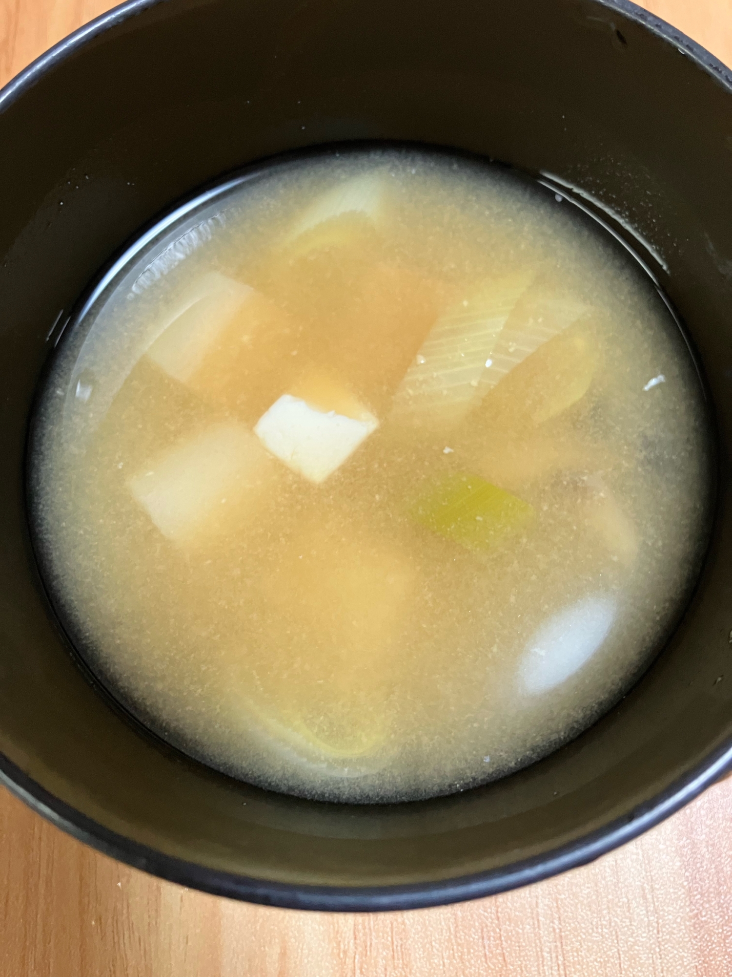 お麩と豆腐の味噌汁