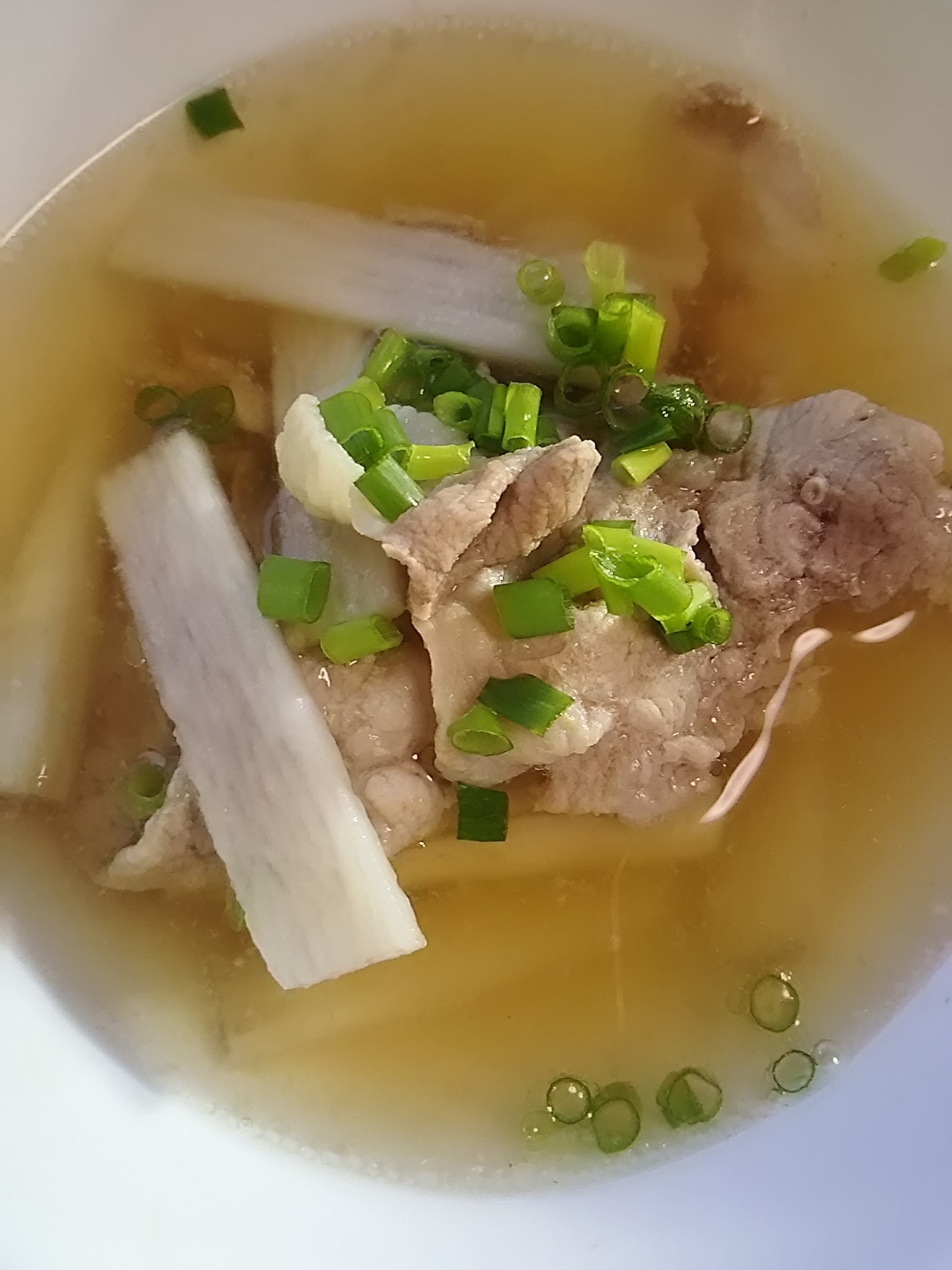 豚肉と長芋のしょうがスープ(^^)