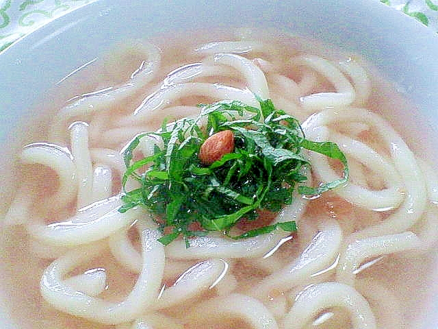 減塩☆梅の種も食べちゃう♪梅干うどん