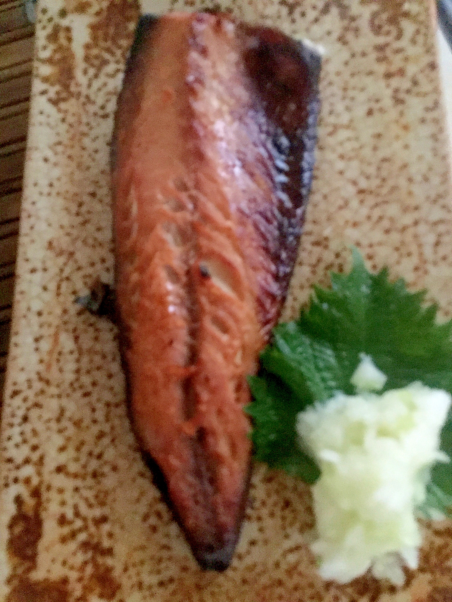鯖の赤味噌粕漬焼き。