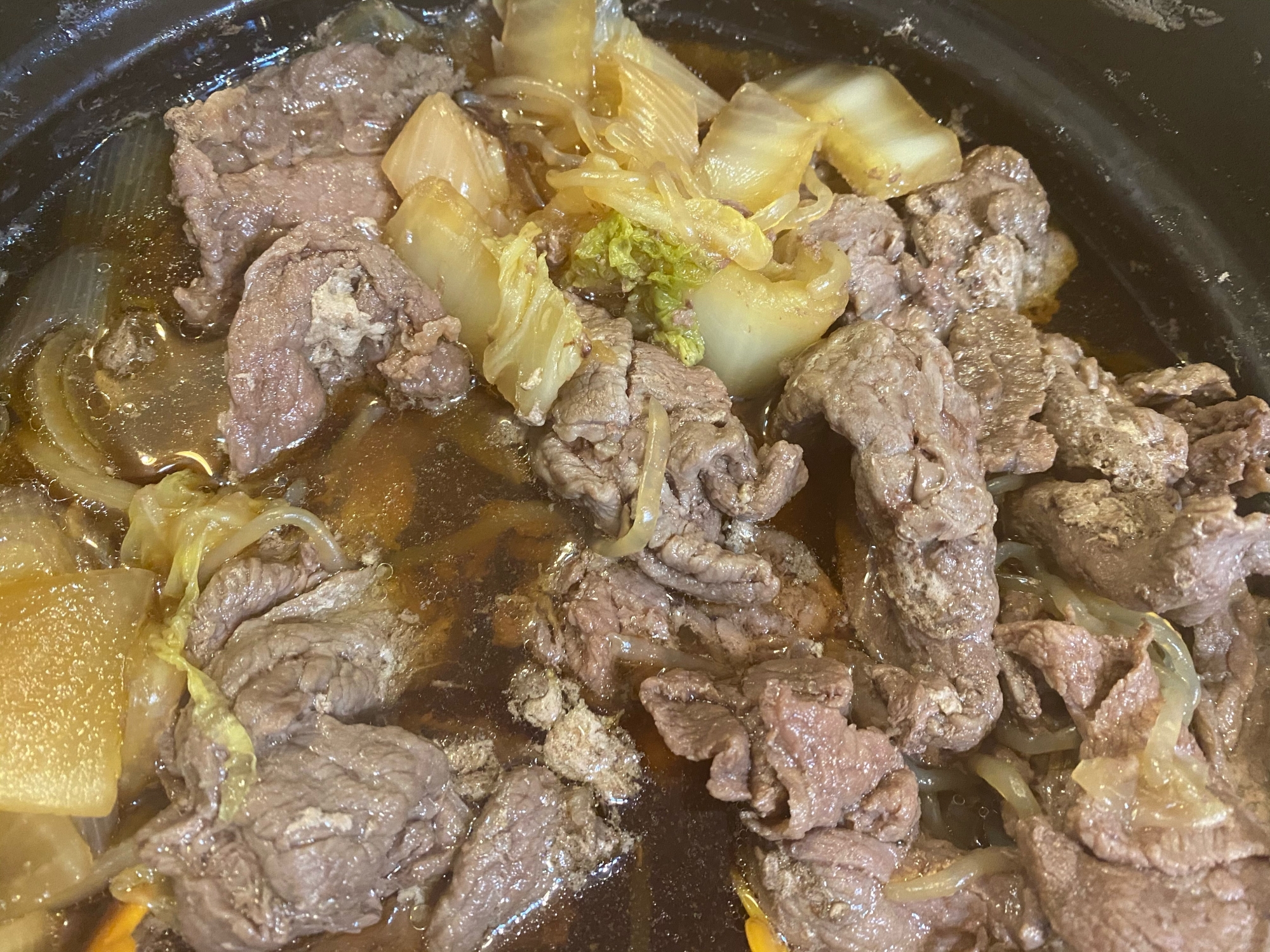 牛肉と白菜の鍋