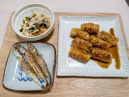 チーズちくわの肉巻き