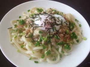 ランチに☆納豆とろろネバネバ～うどん♪