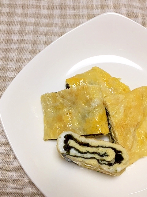 海苔と粉チーズの卵焼き✿