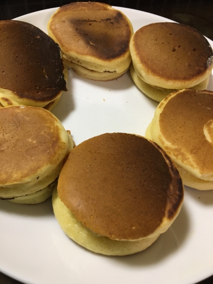 ホットケーキミックスでしっとりどら焼きの皮