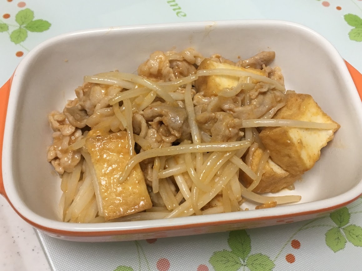 豚肉厚揚炒め・キムチ味