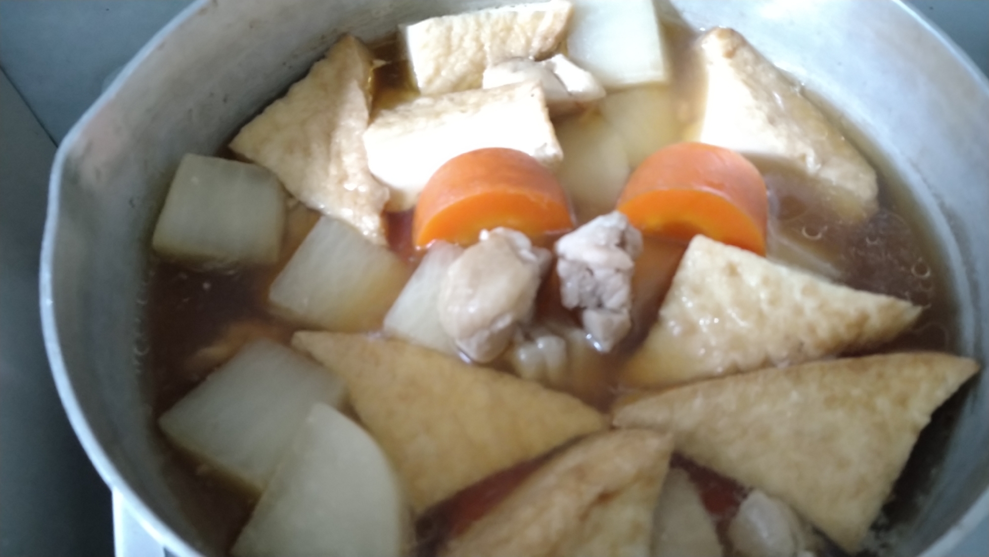 大根と厚揚げ·鶏肉の煮物