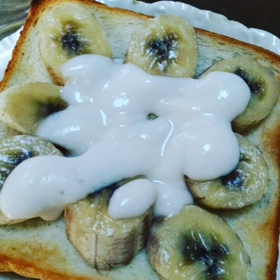 バナナトースト×ヨーグルト