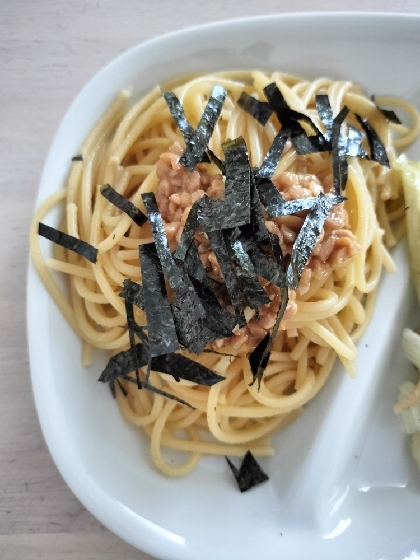 お鍋1つで簡単☆納豆パスタ