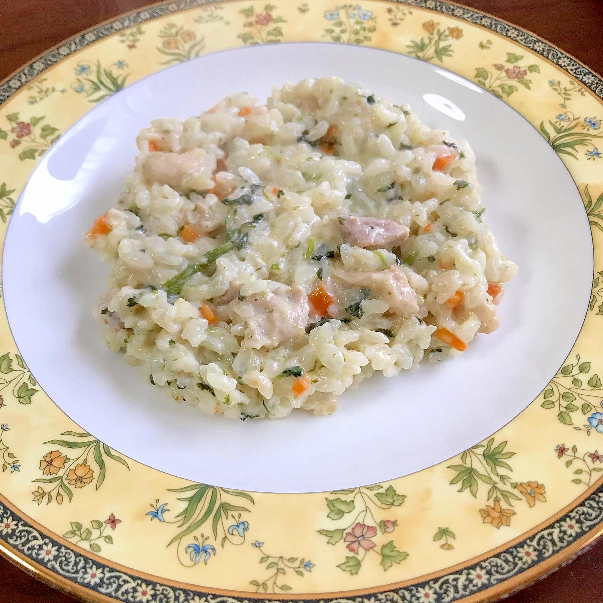 鶏肉と野菜のミルクリゾット