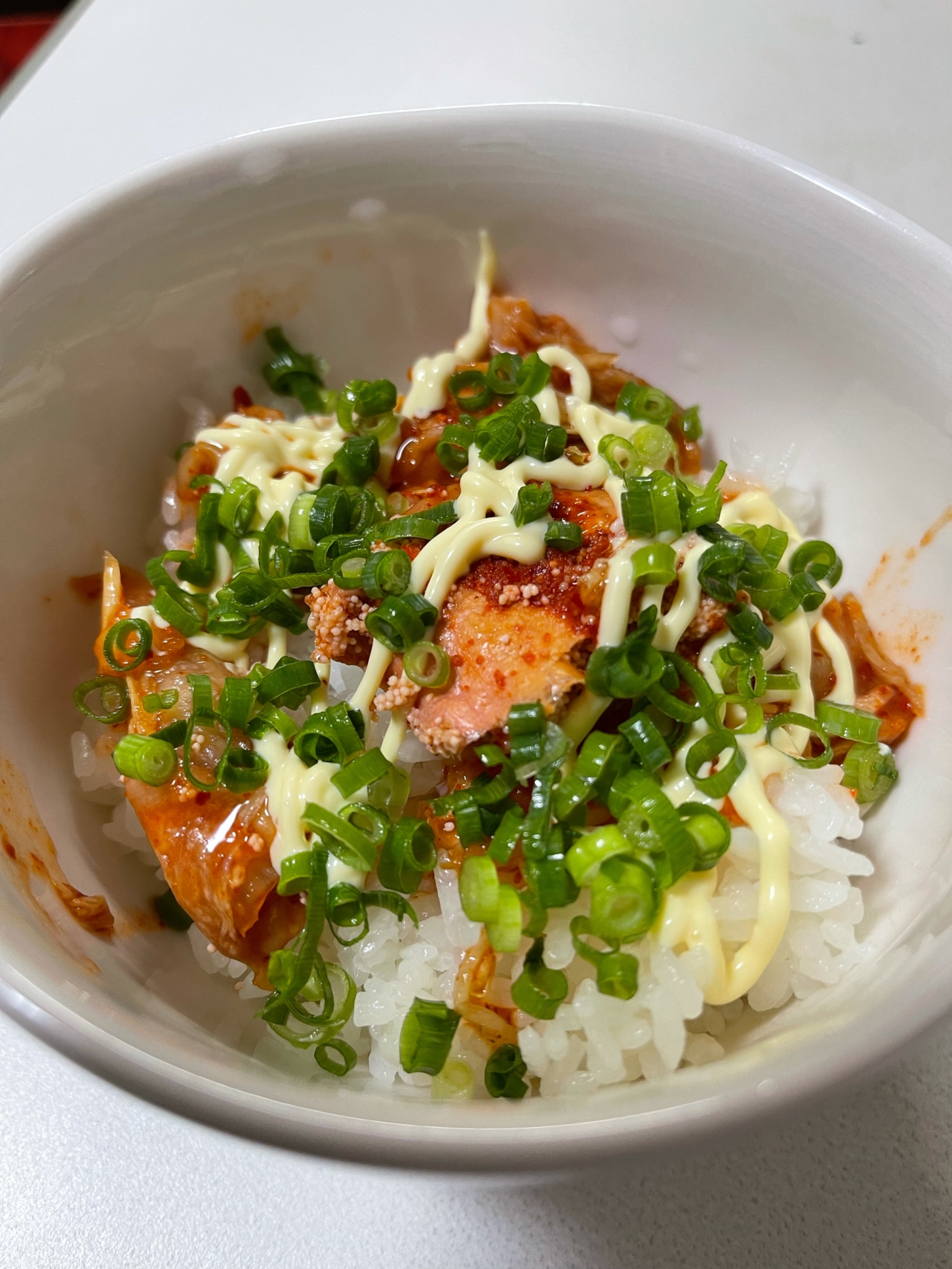 焼き辛子明太子キムチマヨ丼