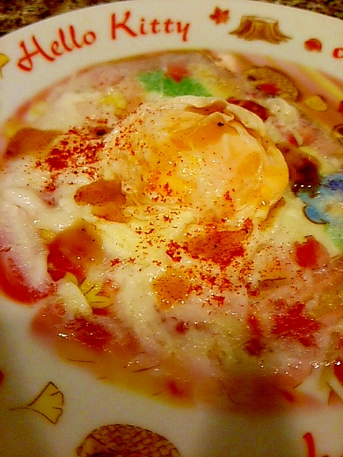 冷凍卵のレンチン・トリュフソース