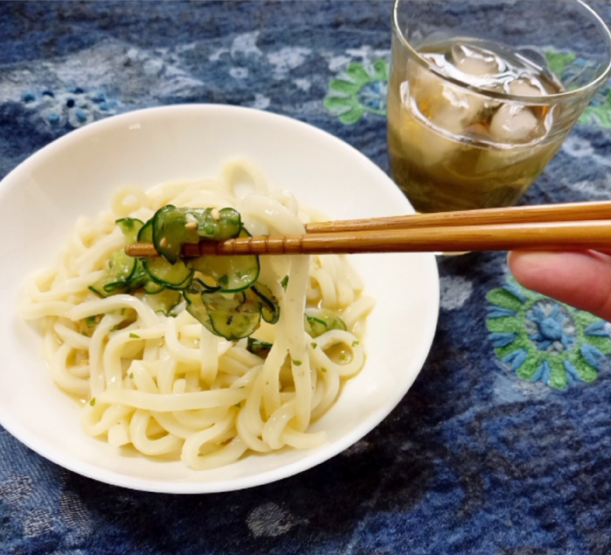 さっぱりツルン♪大葉ときゅうりのぶっかけうどん