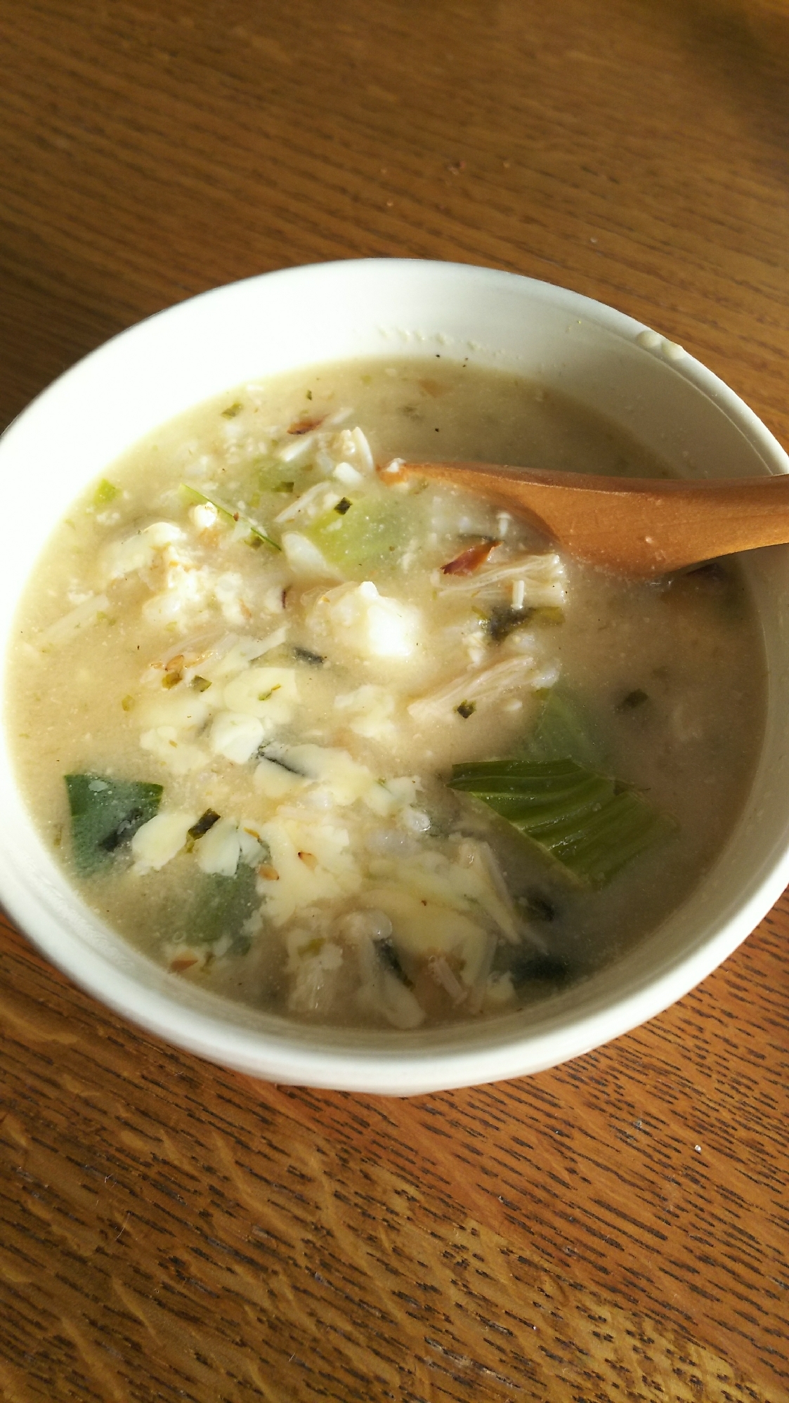 チンゲン菜とえのきのチーズリゾット風 レシピ 作り方 By 4045g 楽天レシピ