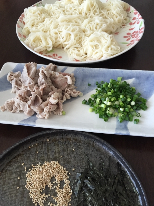 我が家のそうめん〜冷しゃぶver.〜