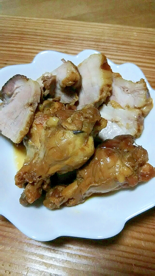 豚肩肉と鶏手羽元の煮物(圧力鍋使用)