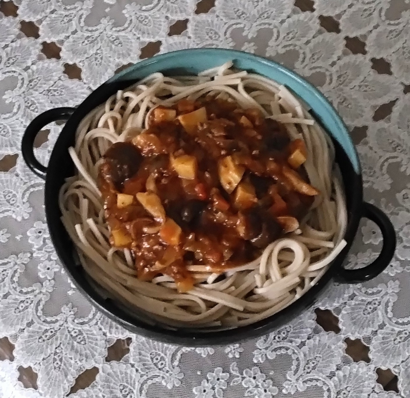 やっちゃいました!第1弾 ミートソースそばゲッティ