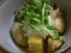 寒い夜に　ほっこり。里芋と豆腐の揚げ煮治部煮風