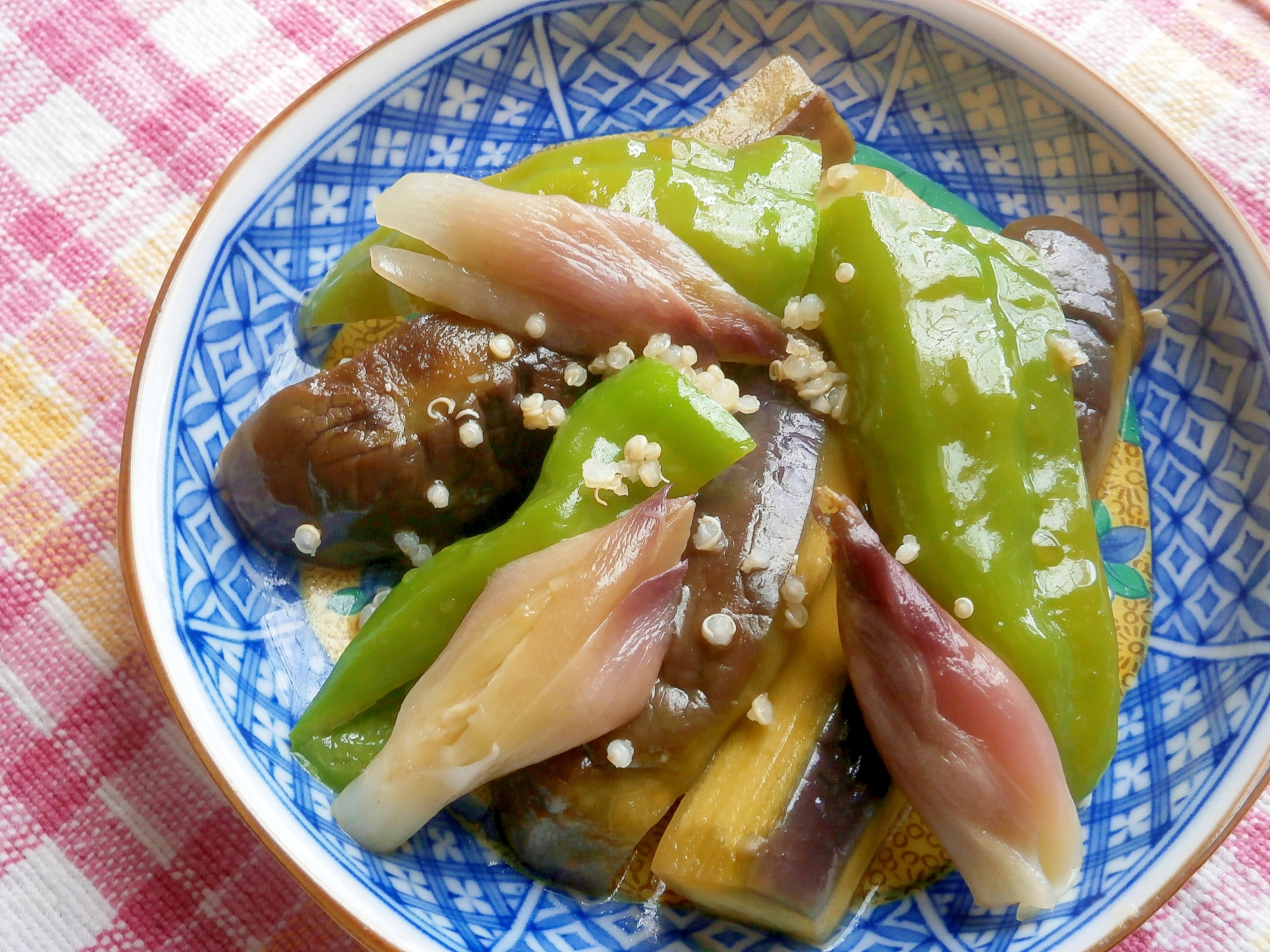 レンジで☆夏野菜のお浸し