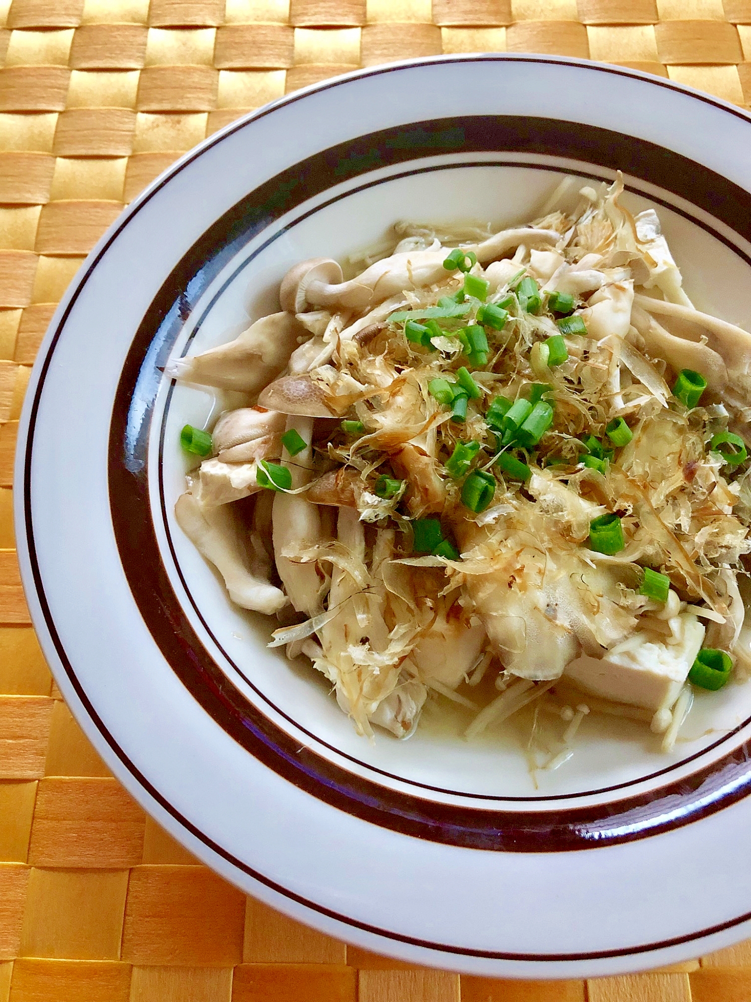 レンジで！豆腐ときのこの蒸しもの○糖質オフ