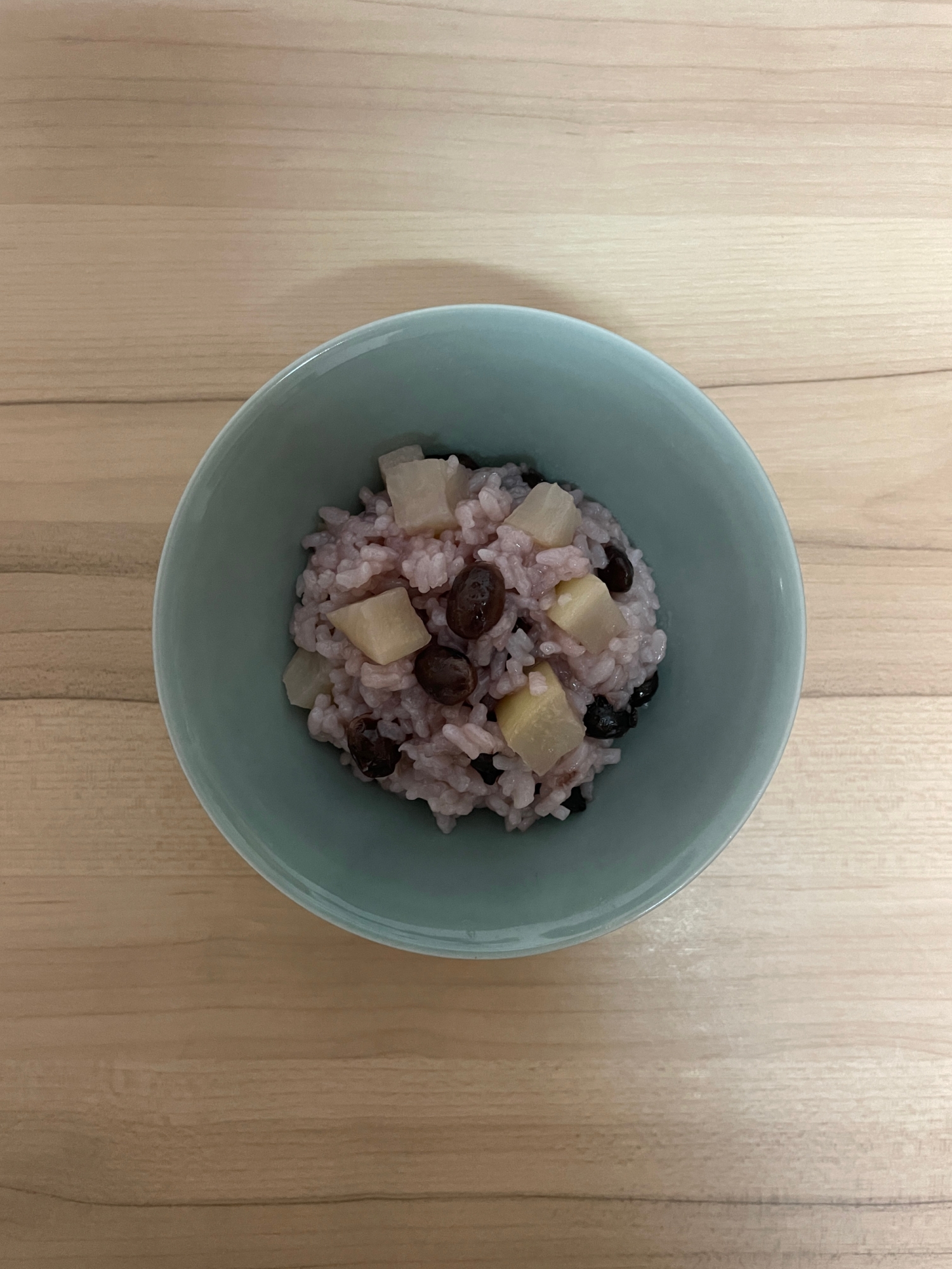 大根と黒豆の酢飯