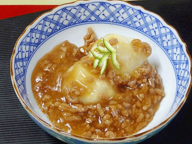 レンジで簡単☆　「里芋のそぼろあんかけ」