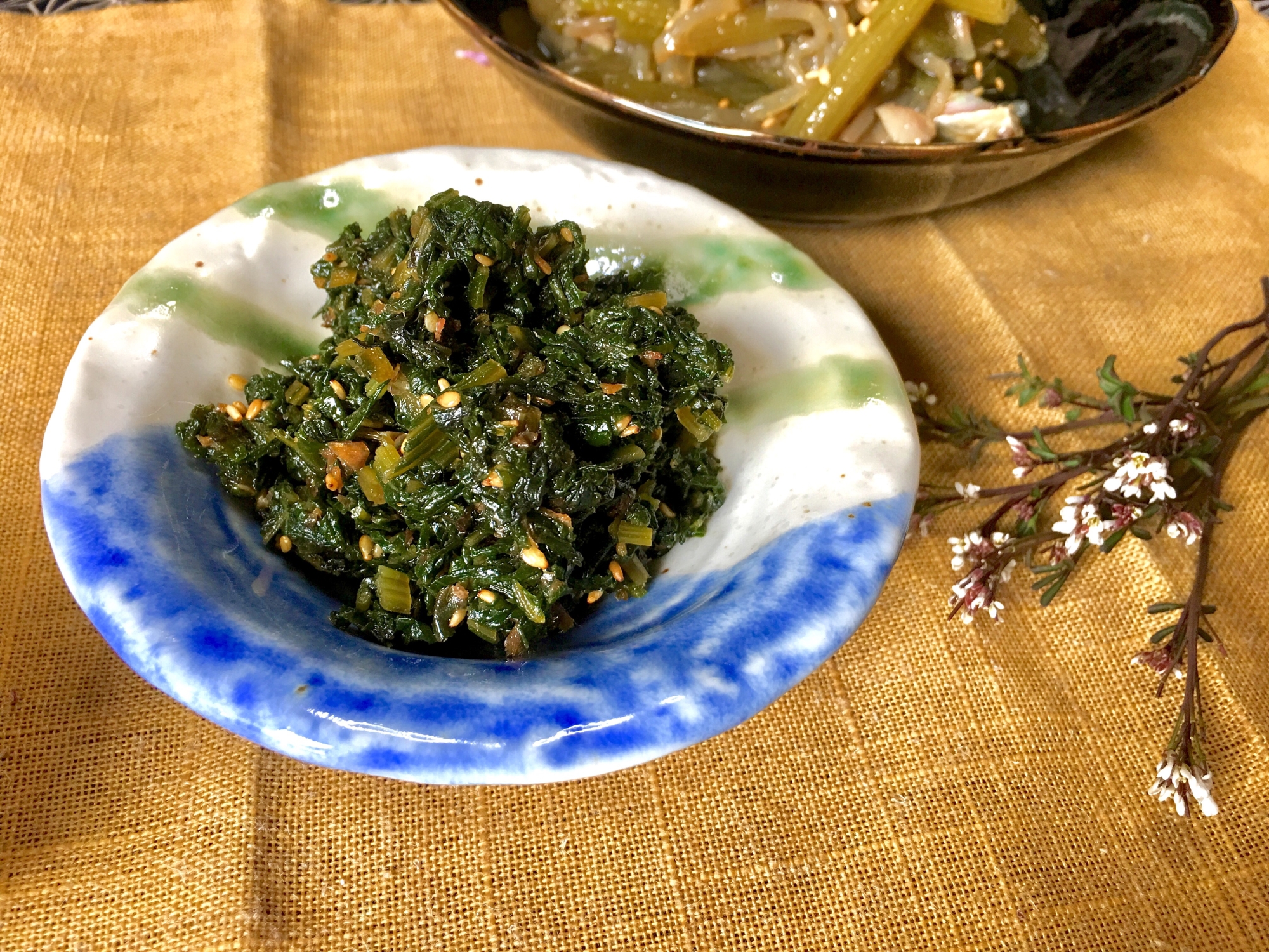 春の香り！フキの葉の佃煮