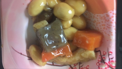 大豆といんげんとこんにゃくの煮物