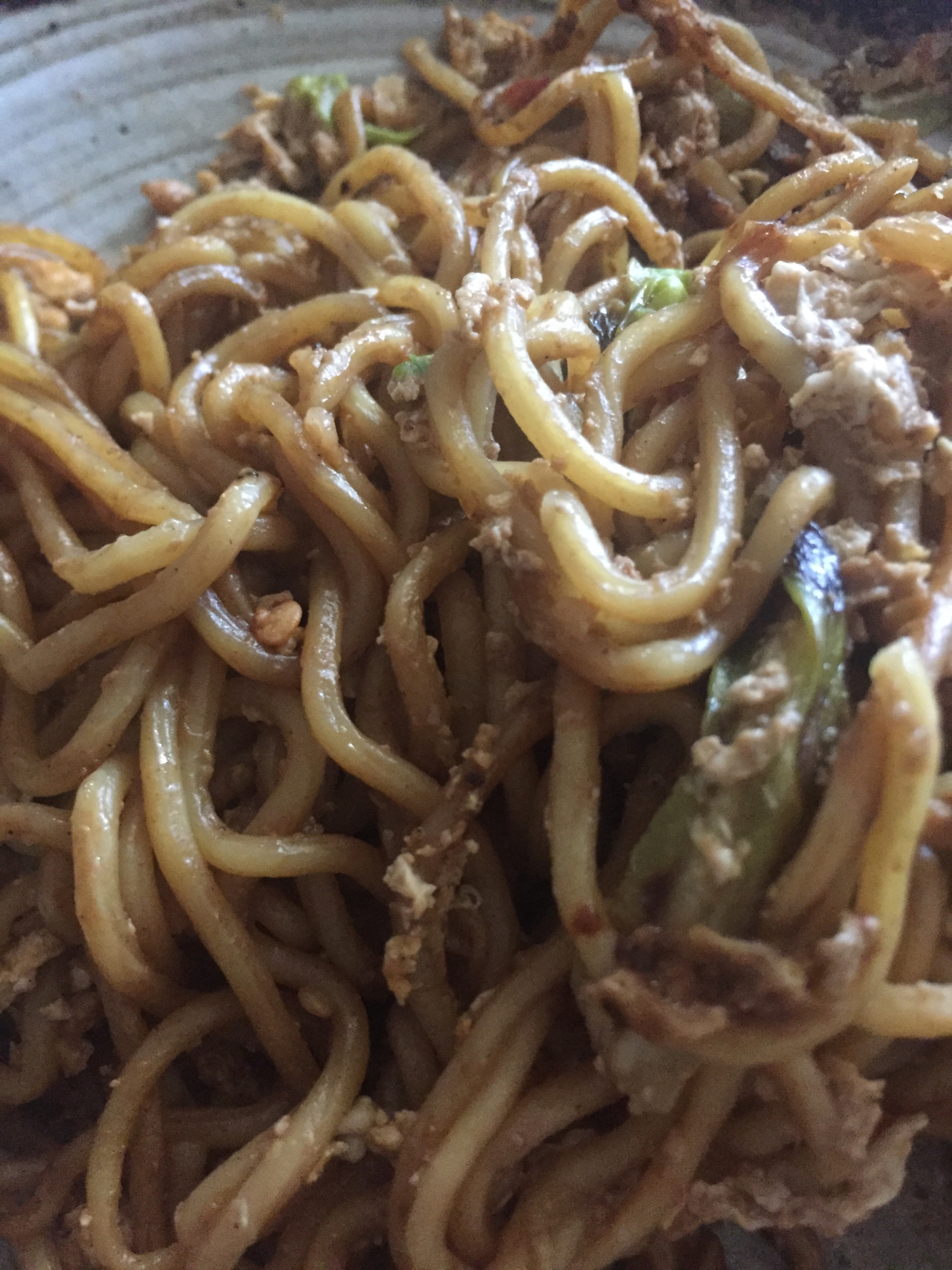 キャベツとなすの塩焼きそば