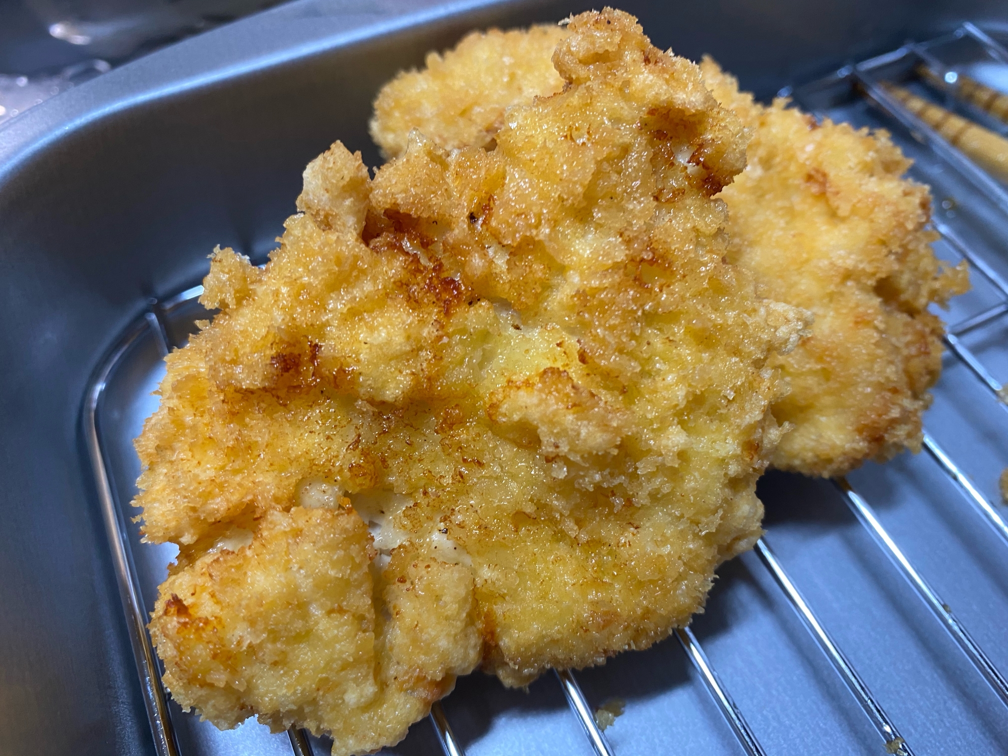 小麦粉が無い時は 片栗粉バッター液で簡単チキンカツ レシピ 作り方 By よんちゃんママ 楽天レシピ