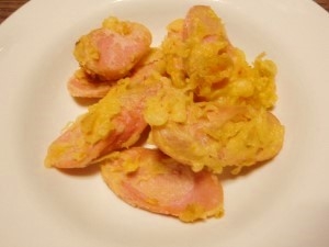 魚肉ソーセージの天ぷら(カレー味)