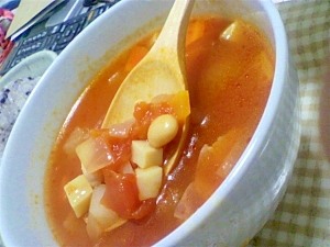おまめと野菜のトマトスープ