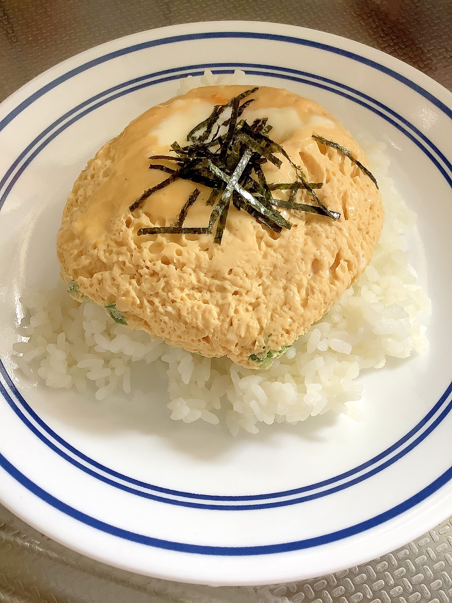 レンジで簡単 節約ネギたまご丼