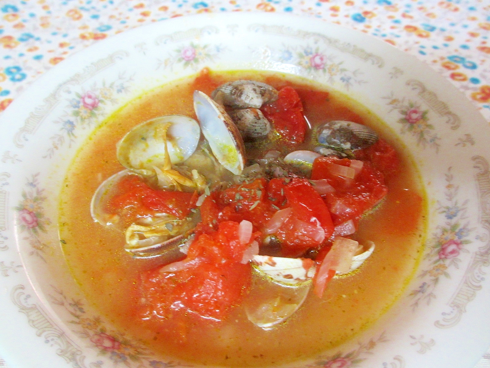 アサリとトマトのさっぱりスープ