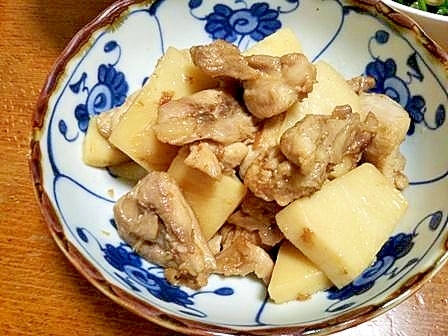 鶏もも肉と筍の　照り焼き　減塩