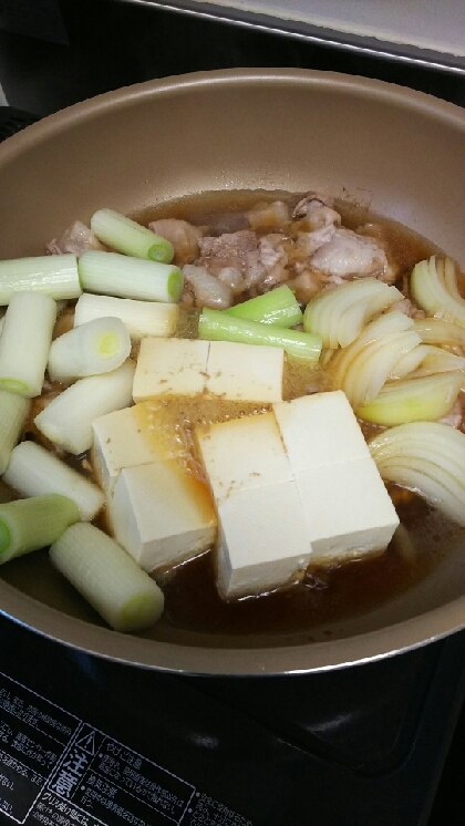 フライパンで！すき焼き風〜肉豆腐