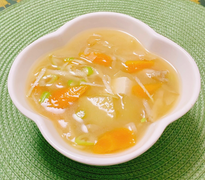 余った野菜と豆腐♪お味噌汁✧˖°