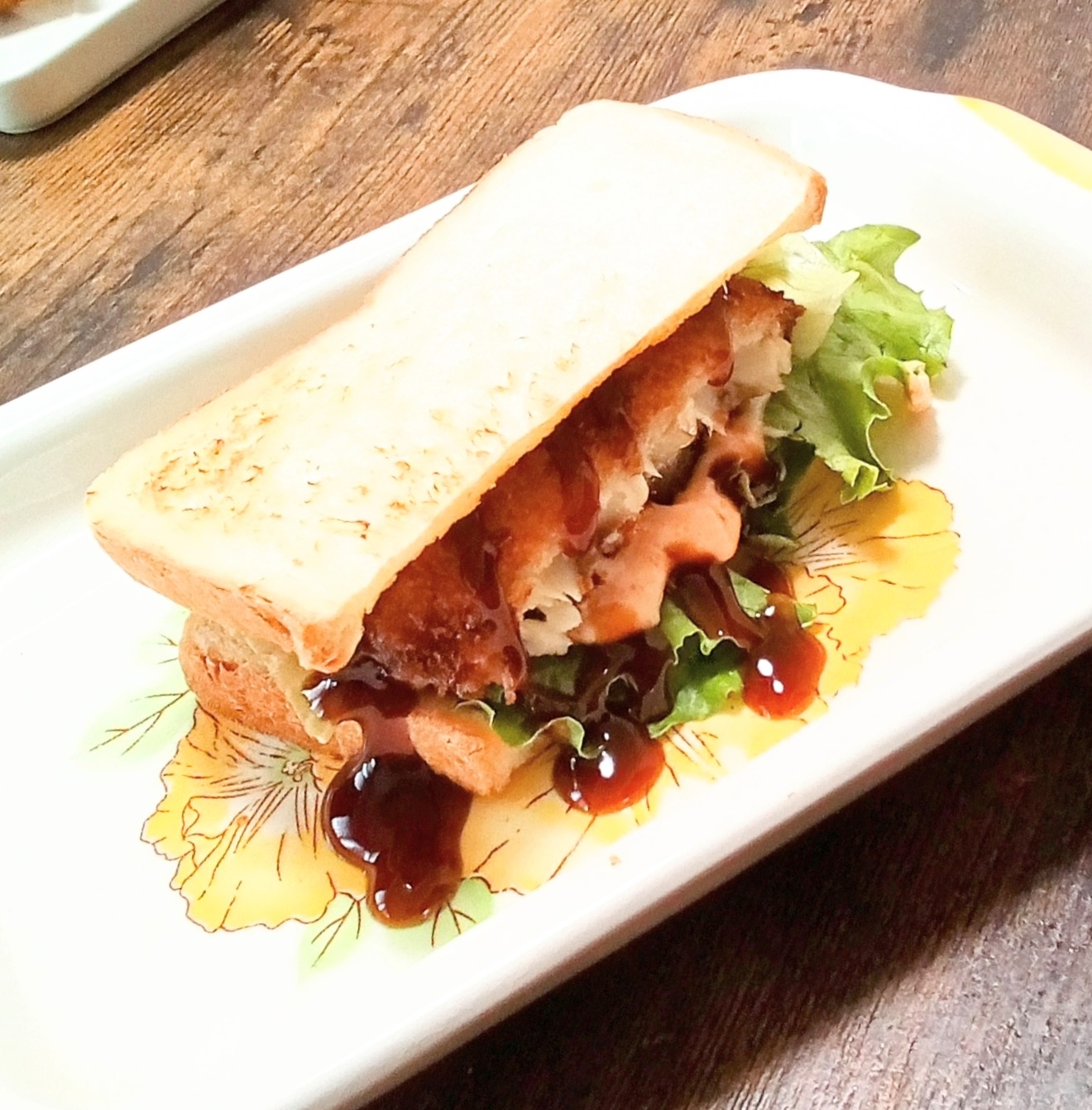 いわしフライ明太マヨサンド♪