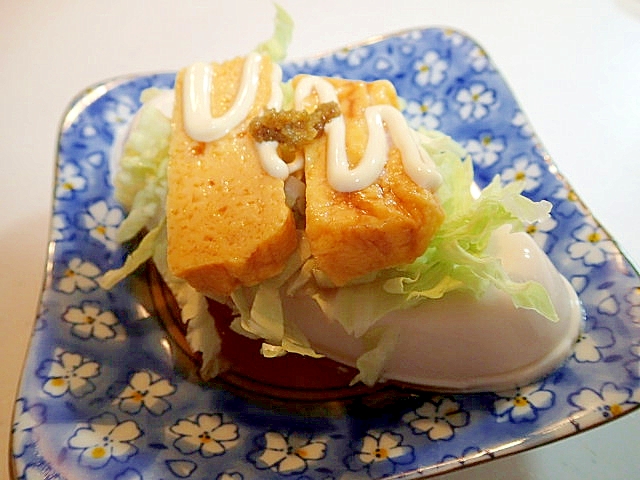 柚子胡椒ピリッ　白菜と玉子焼きの冷奴