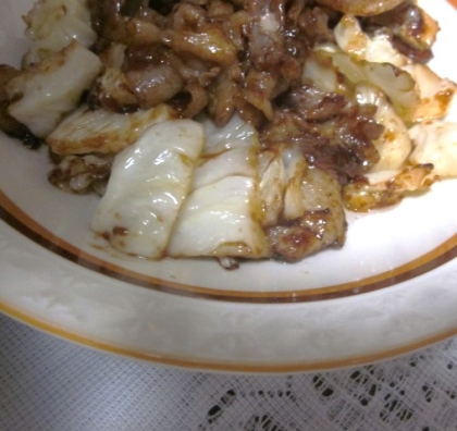 豚肉とキャベツのオイスターソース煮