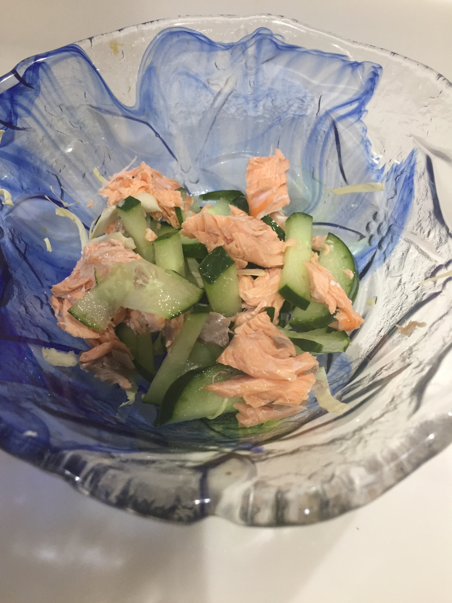 きゅうりと生鮭の切り身のさっぱりポン酢サラダ レシピ 作り方 By のこ311 楽天レシピ