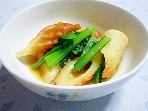 小松菜と竹輪のササッと煮浸し