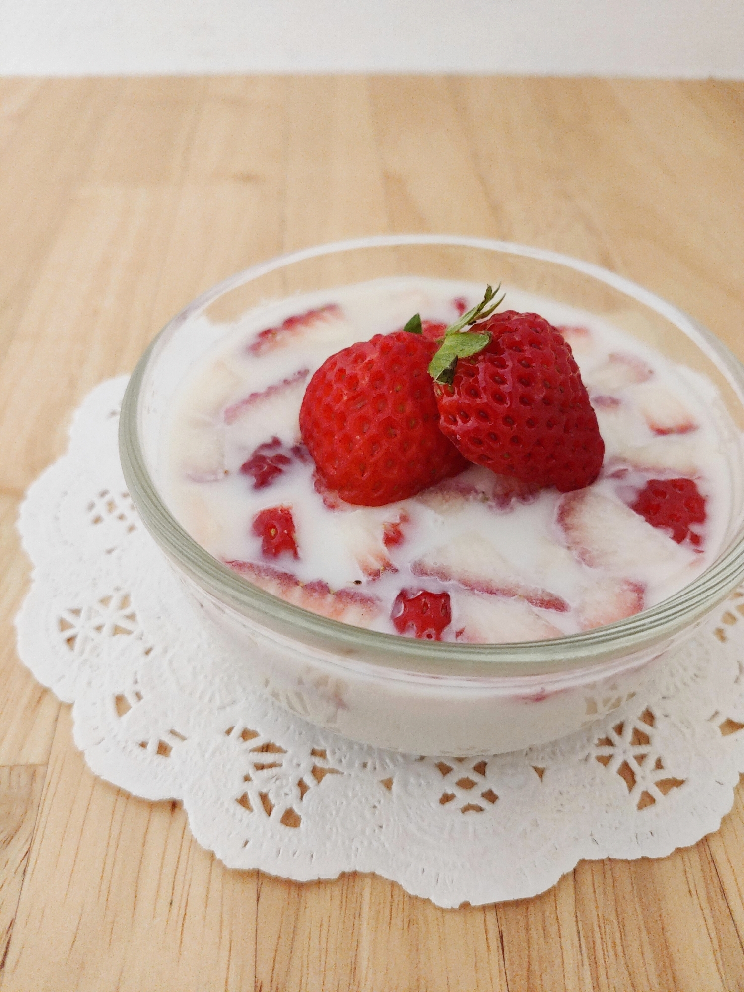 母の日に作ろう❤レンジでいちごプリン